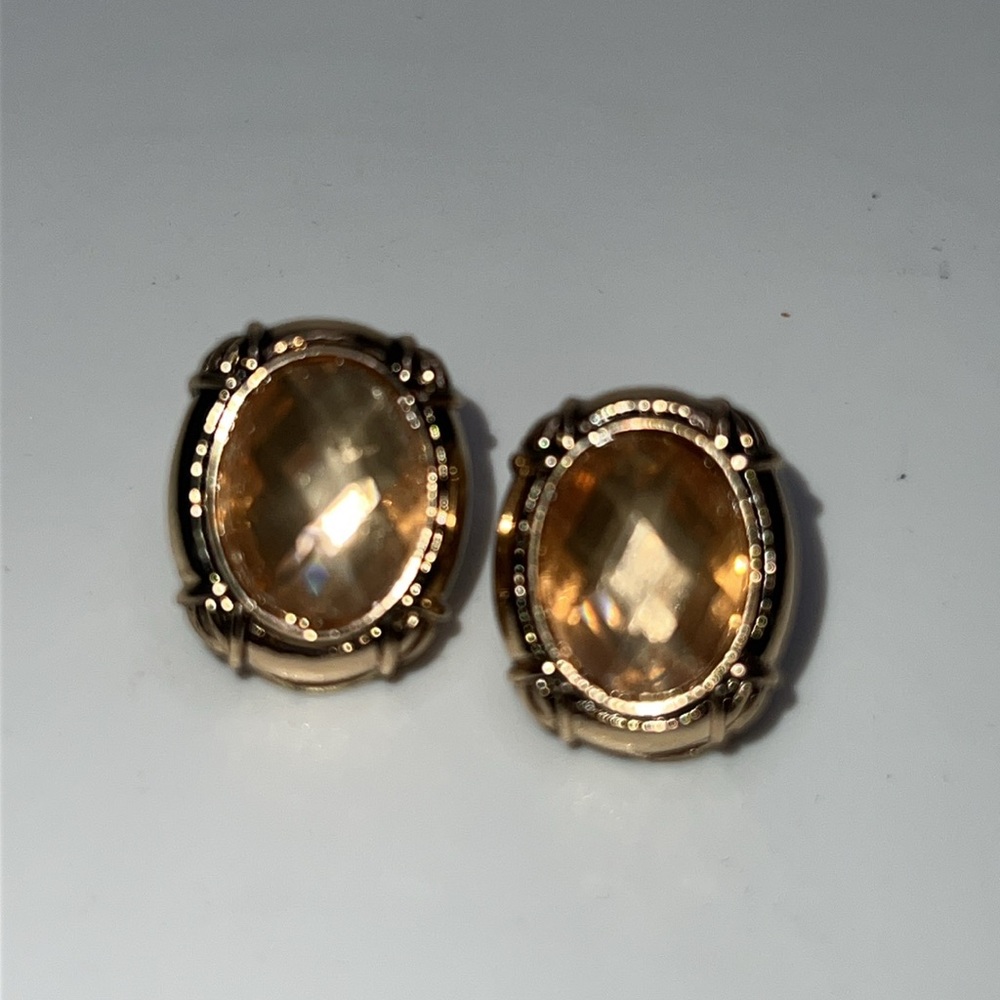 Napier clip gold toned earrings